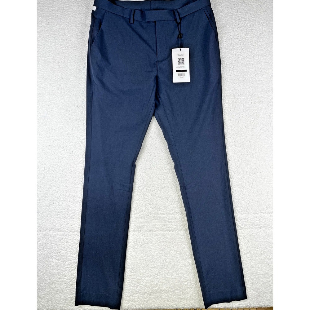 NWT Ministry of Supply Velocity Pants 34x36 Slim Blue‎ 4-Way Stretch Retail $228